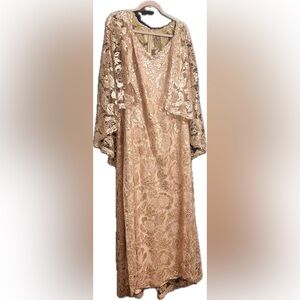 Tadashi Shoji Pebble Lace Dress plus size